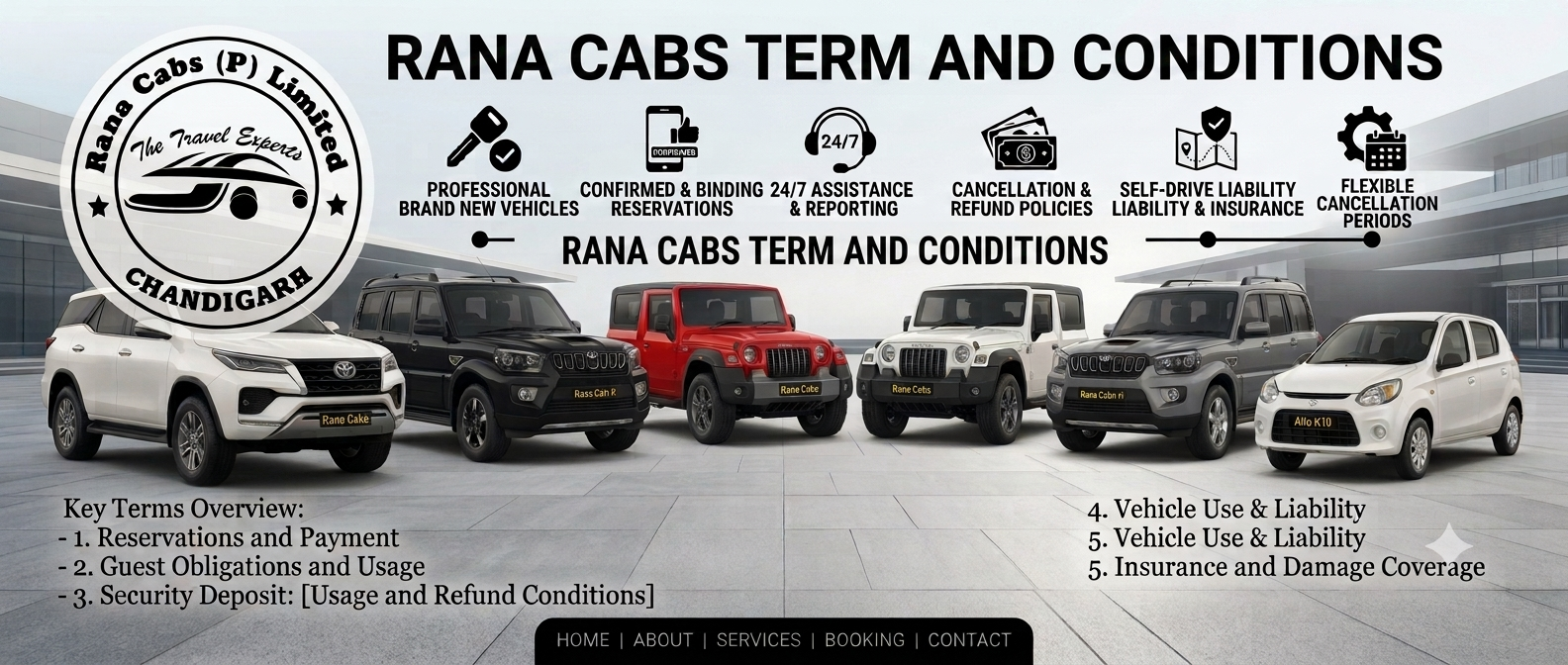 Terms & Conditions - Rana Cabs Private Limited™ | 🚗